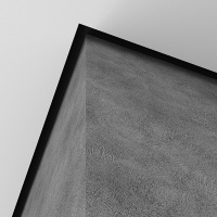 Теневой профиль С-06.2.3 (45,5х38х2050мм) потолочный черный для гипсокартона. Алюминий